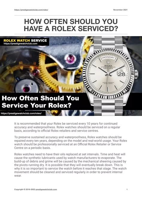 how often should you get a rolex serviced|rolex servicing price list.